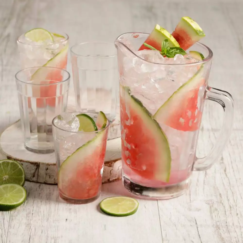 Vasos + Jarra Cristar Copo Transparente 401 5 Pz Vidrio 9873Elmesa24