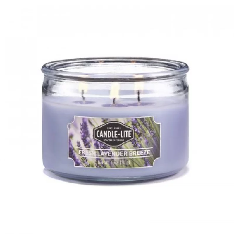 Vela 10 Oz 1879404 Tres Mechas Fresh Lavender Breeze