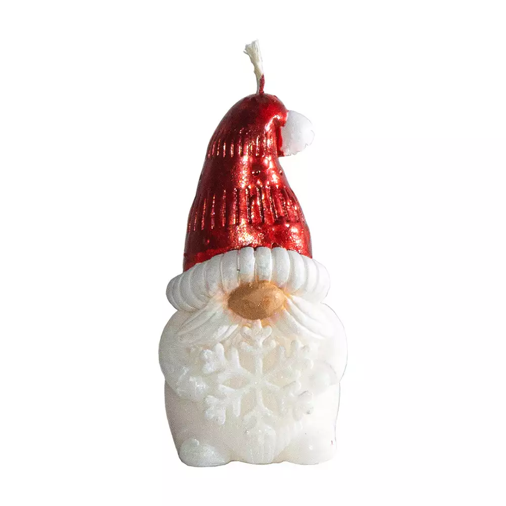 Vela Cererias Espanolas Gnomo Pequeno 45X95Cm Rojo Blanco Cera