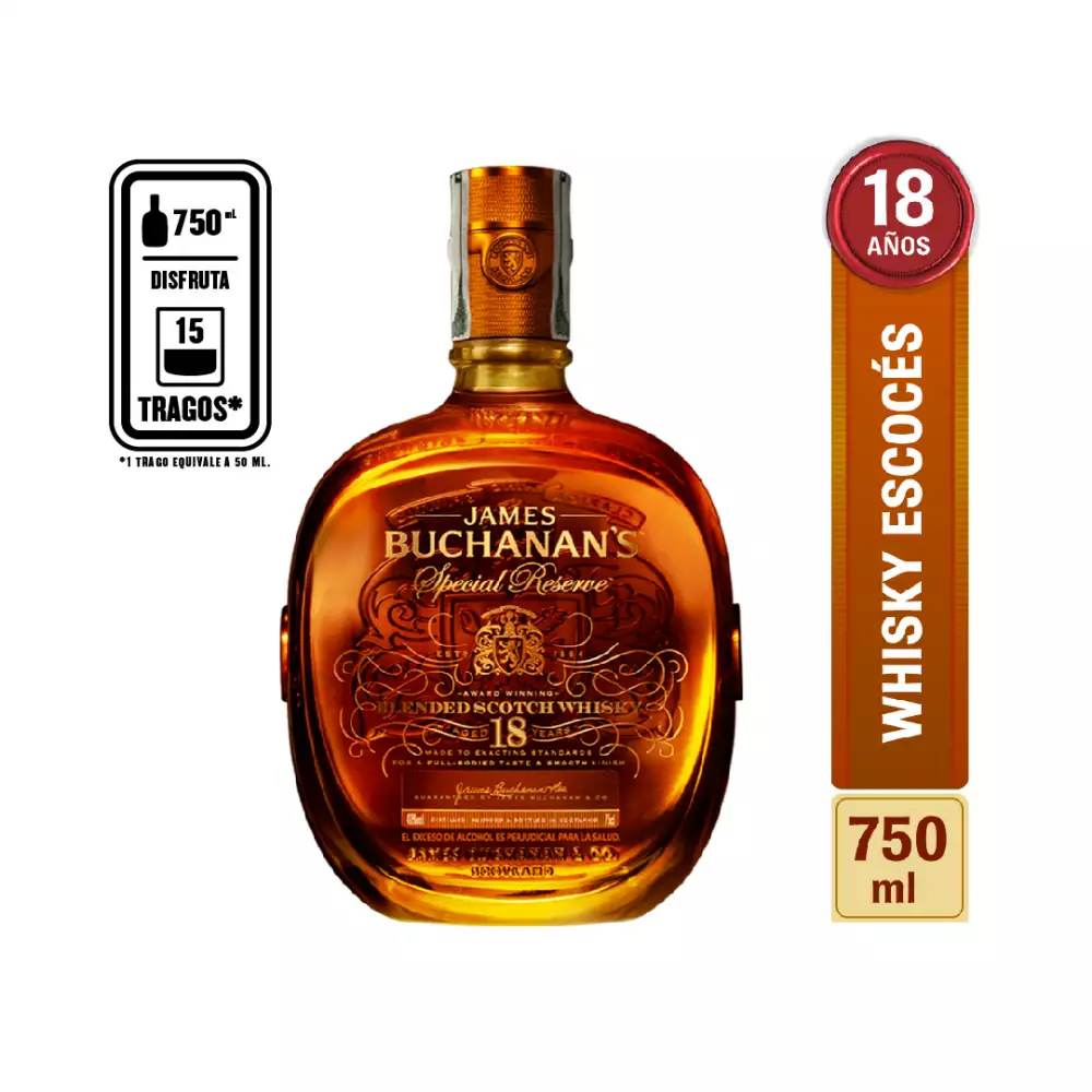 Whisky buchanans 6913 x 750ml 18 anos