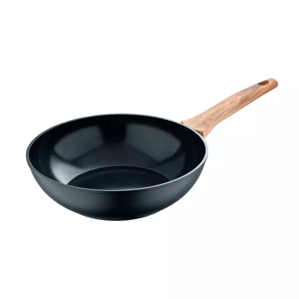 Wok Bergner Fusion 26Cm Negro Aluminio Forjado Bg35754Bkk