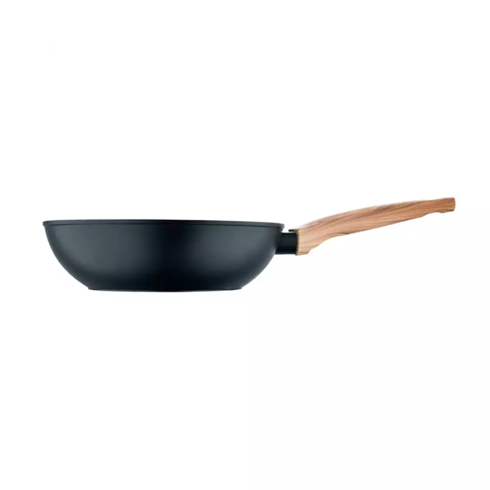 Wok Bergner Fusion 26Cm Negro Aluminio Forjado Bg35754Bkk