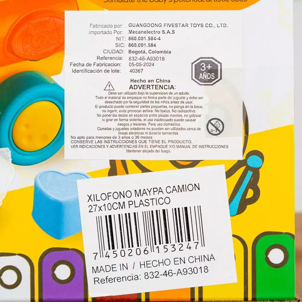 Xilofono Maypa Camion 27X10Cm Plastico