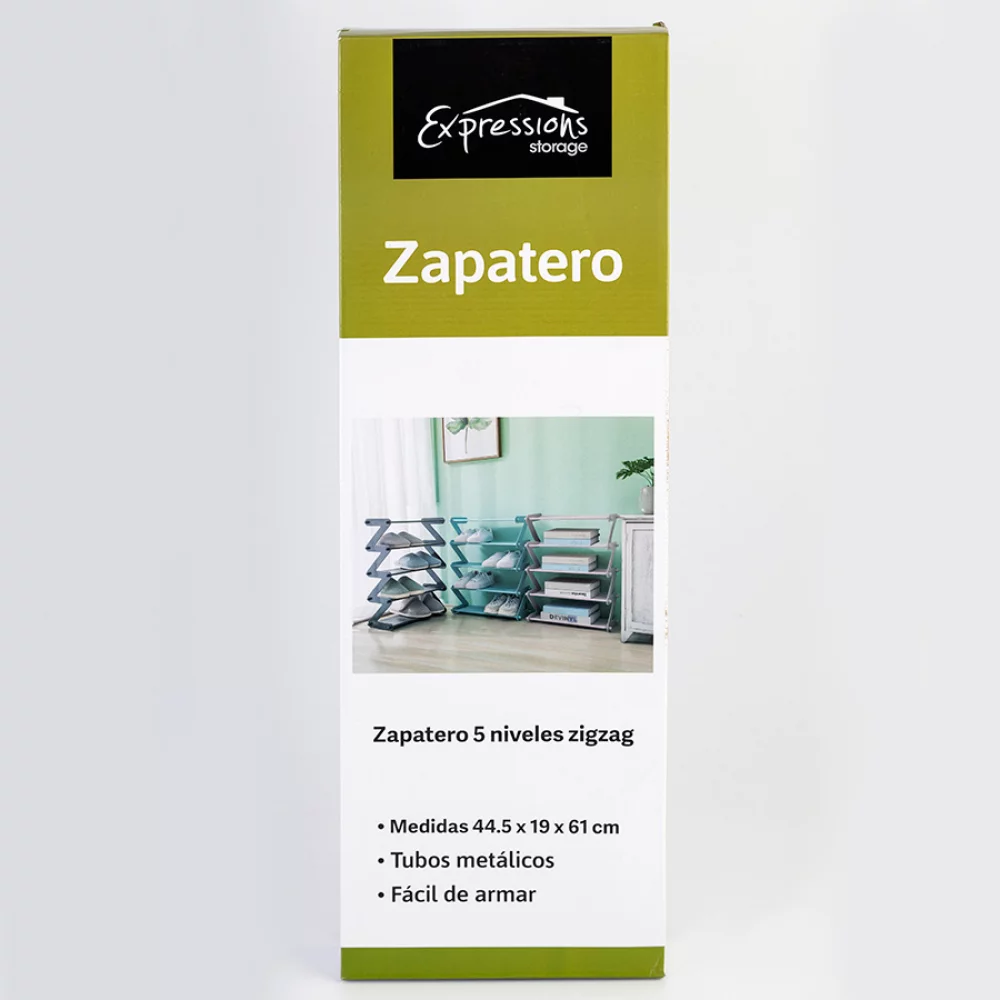 Zapatero Expressions Storage 5 Niveles Azul Zigzag 44.5*19*61Cm Srzz5Bl