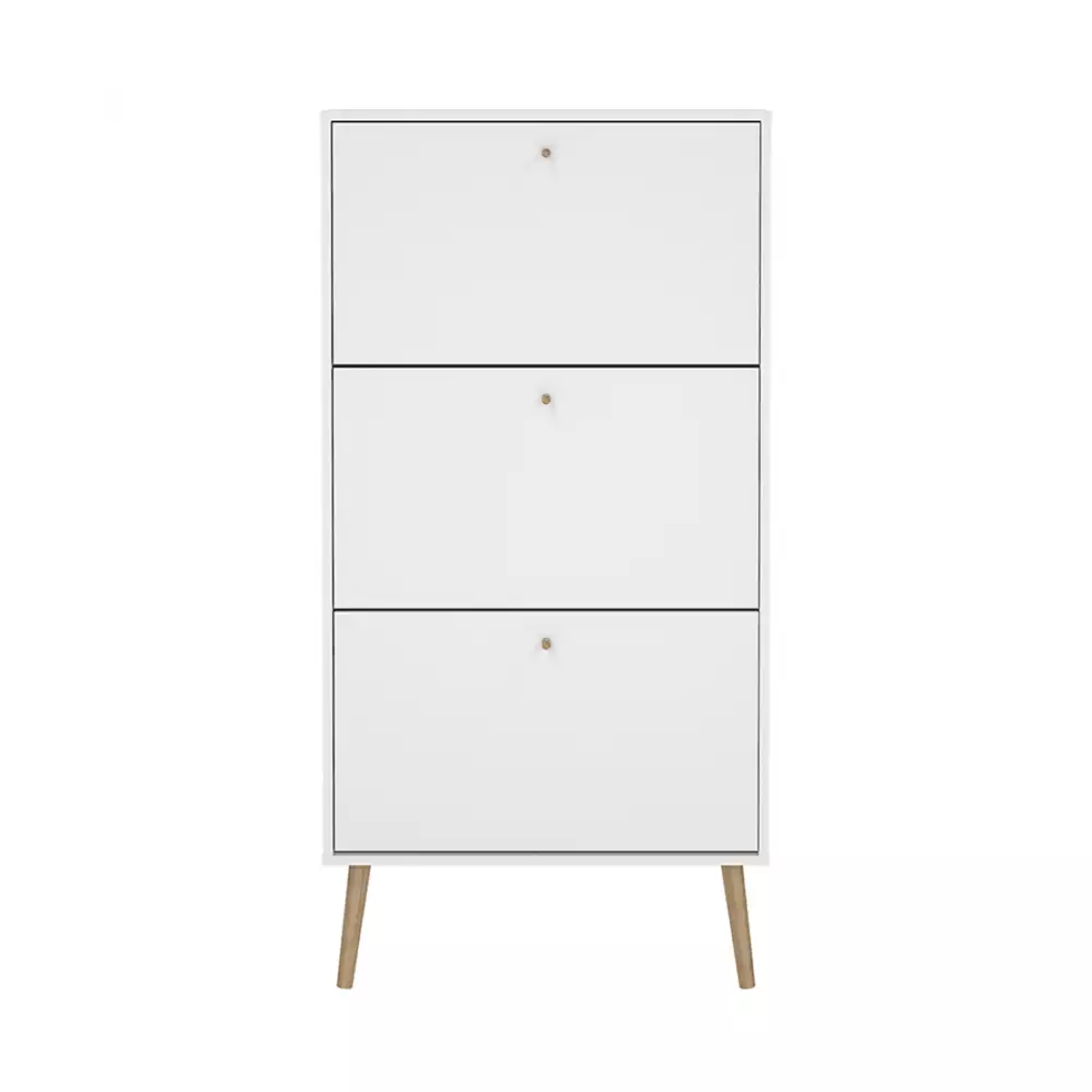 Zapatero Tvilum Bodo 70X24X139Cm Blanco