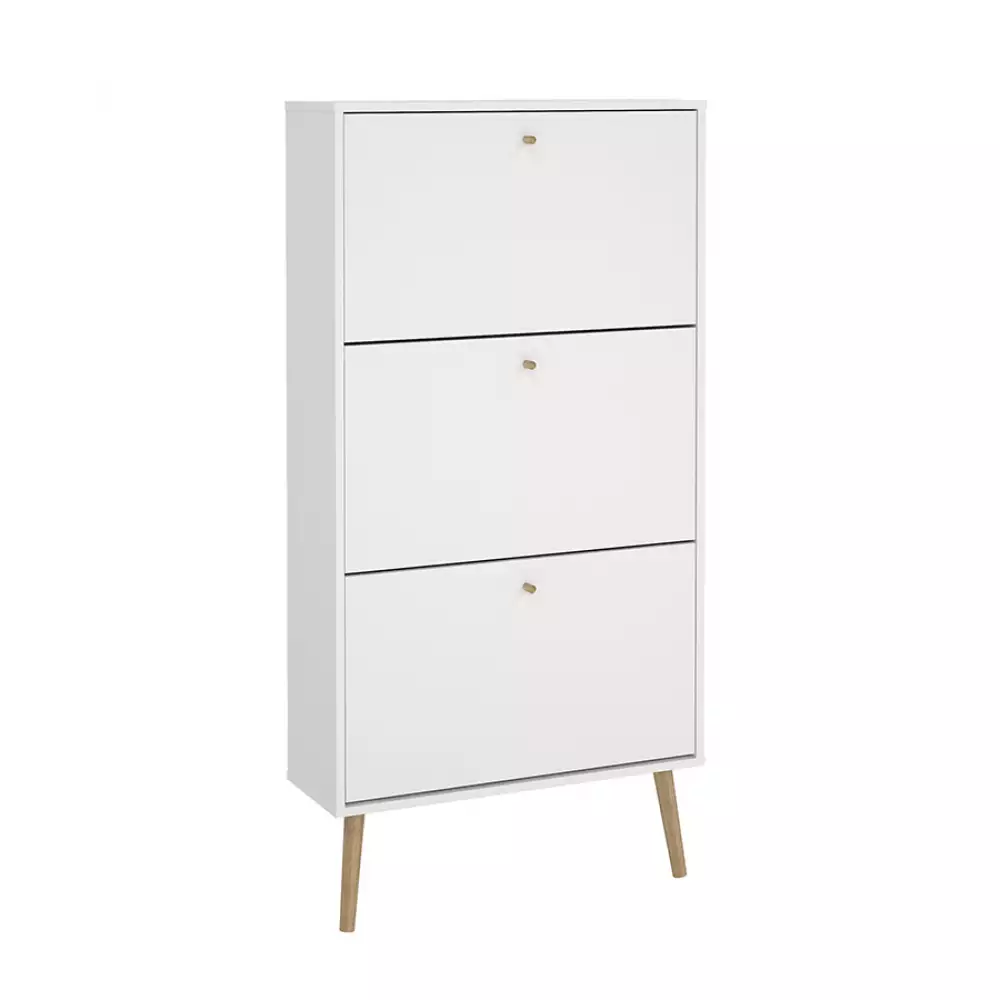 Zapatero Tvilum Bodo 70X24X139Cm Blanco