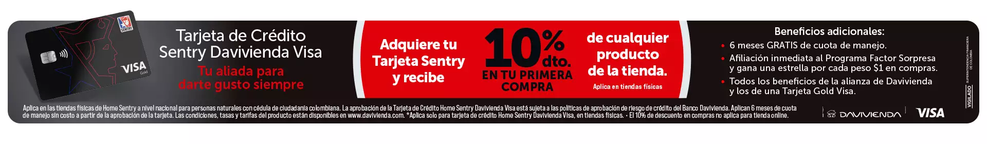 tarjeta de credito visa Sentry