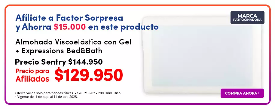 almohada viscoelástica con gel
