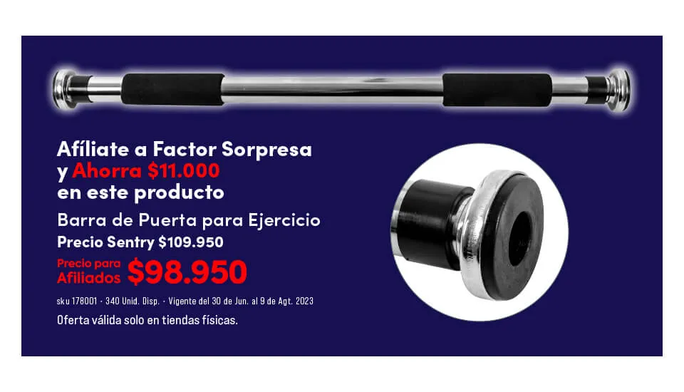 barra de puerta para ejercicio