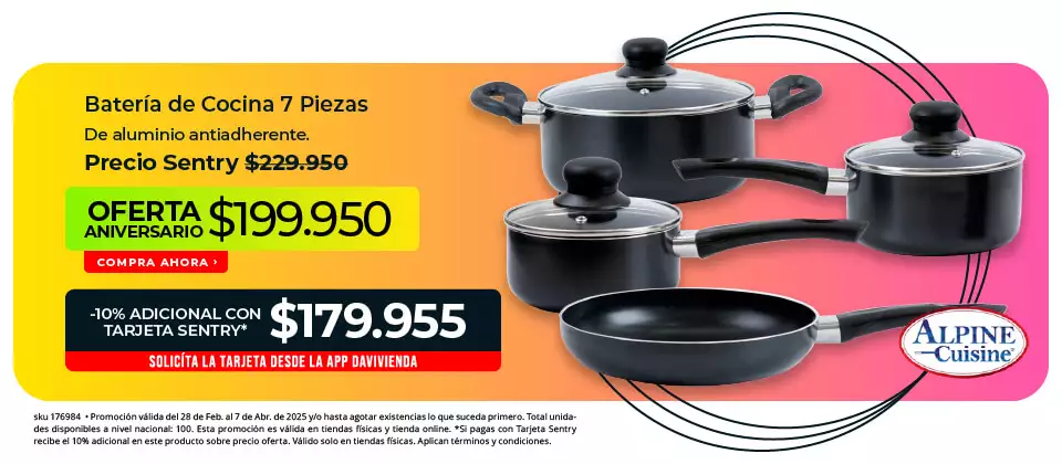 Batería de cocina 7 piezas