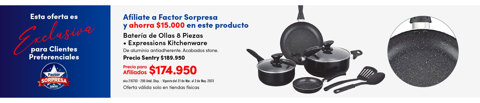 factor sorpresa batería de ollas 8 piezas