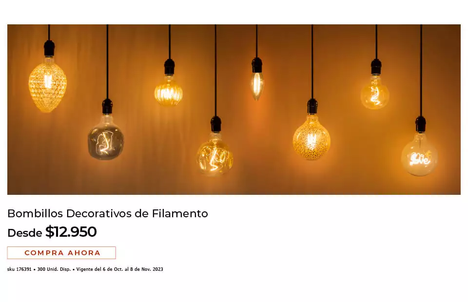 bombillos decorativos de filamento
