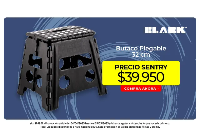 Butaco plegable 32 cm