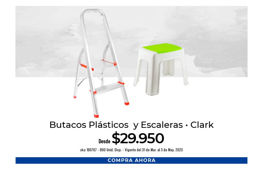 butacos pñásticos y escalera