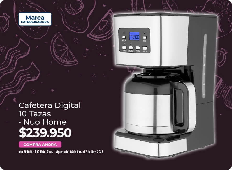 Cafetera digital 10 tazas