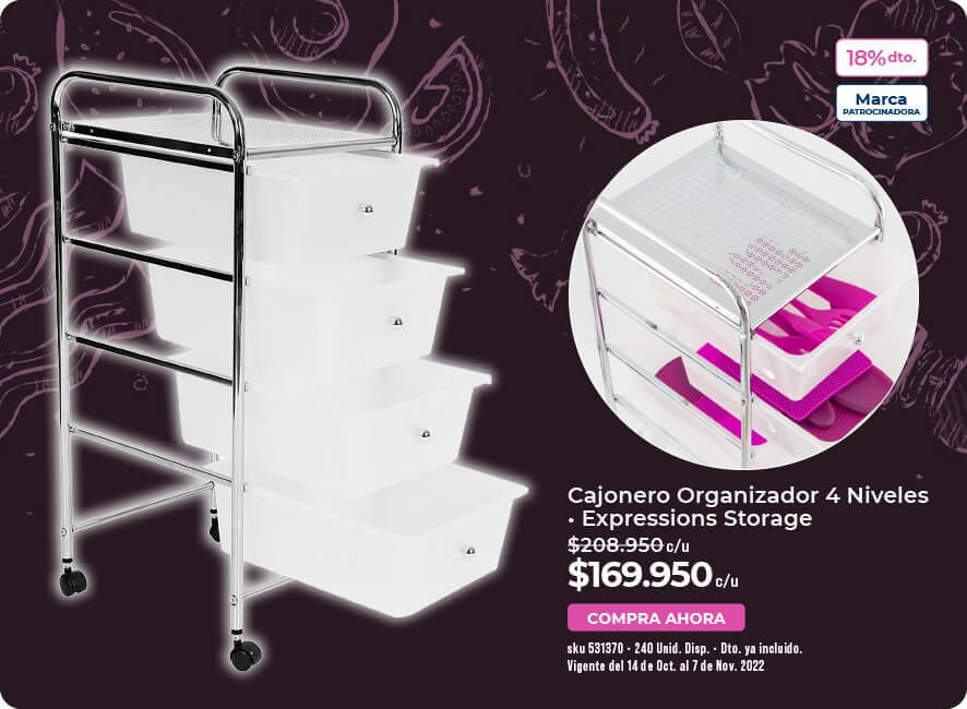 Cajor organizador 4 niveles