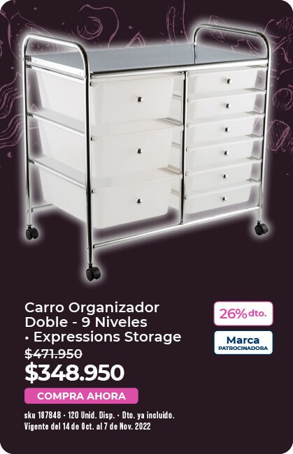 Carro organizador doble 9 niveles