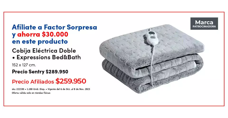 Cobija eléctrica doble