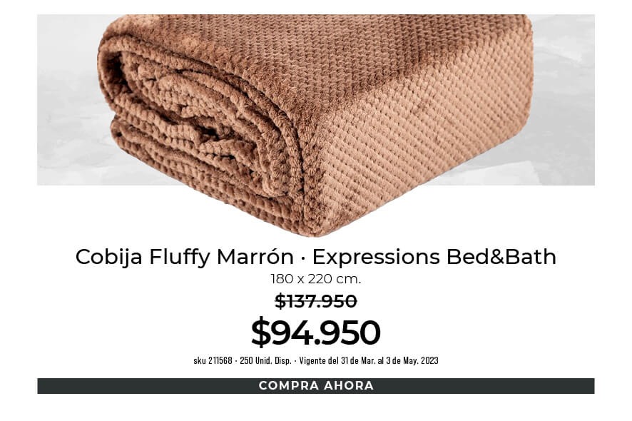 cobija fluffy marrón