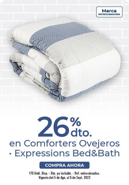 hasta 26% de descuento en comforters ovejeros