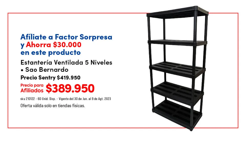 estantería 5 niveles