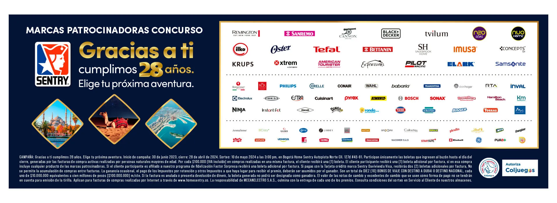 marcas patrocinadoras 28 años