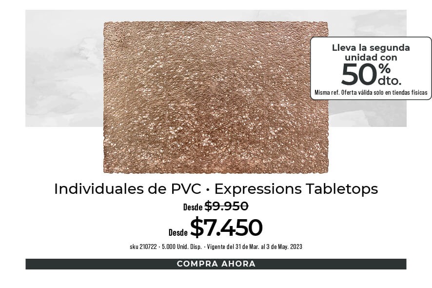 individuales de pvc