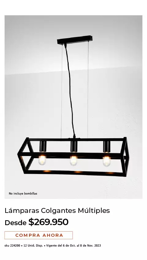 lámparas colgantes múltiples