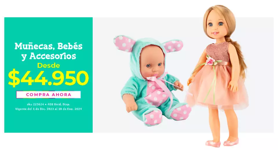muñecas bebés y accesorios