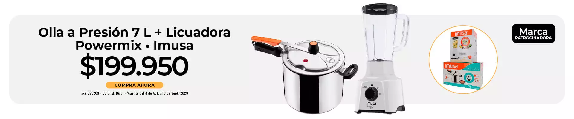 olla a presión 7L + licuadora