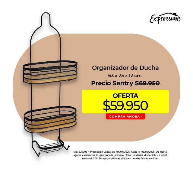 organizador de ducha
