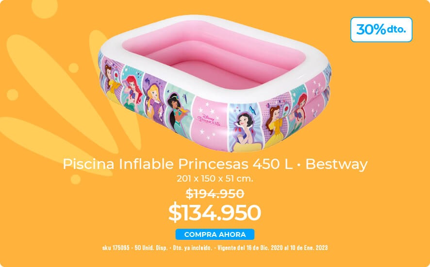 piscina inflable princesas 450L