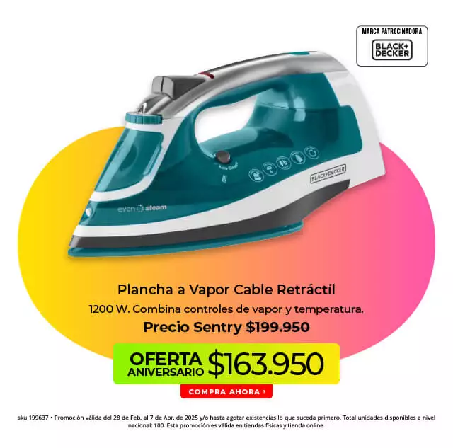 plancha a vapor cable retráctil