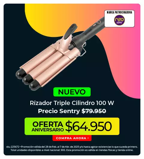 rizador triple cilinndro 100W