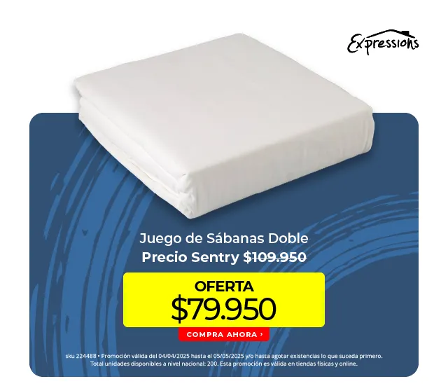 Juego de sábanas doble