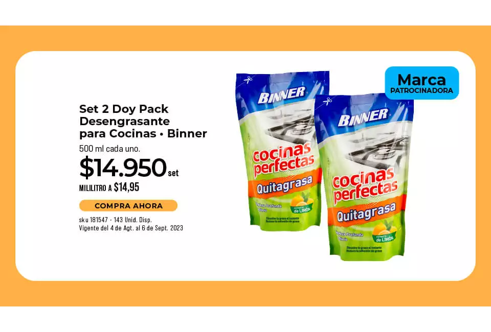 set 2 doy pack desengrasante