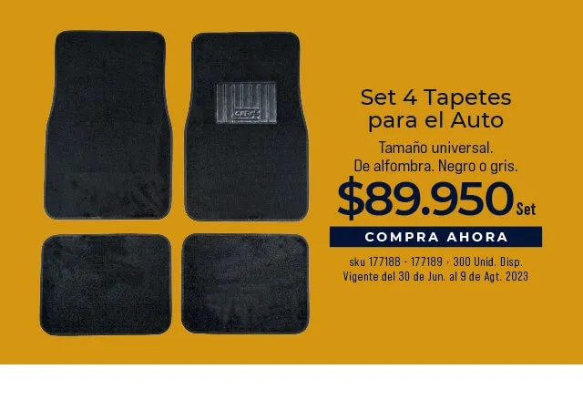 set 4 tapetes para auto