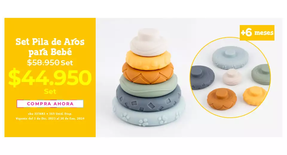 set pilas de aros para bebé