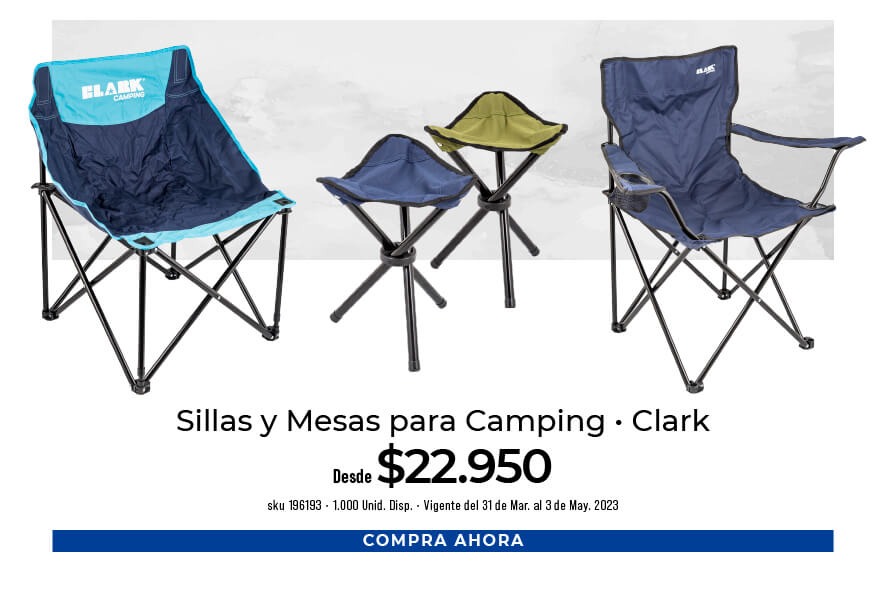 sillas y mesas para camping