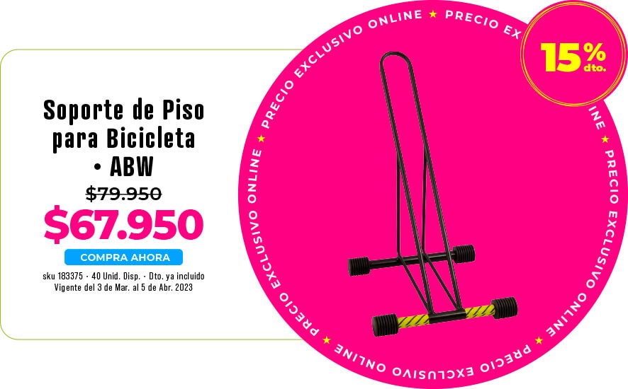 soporte de piso para bicicleta