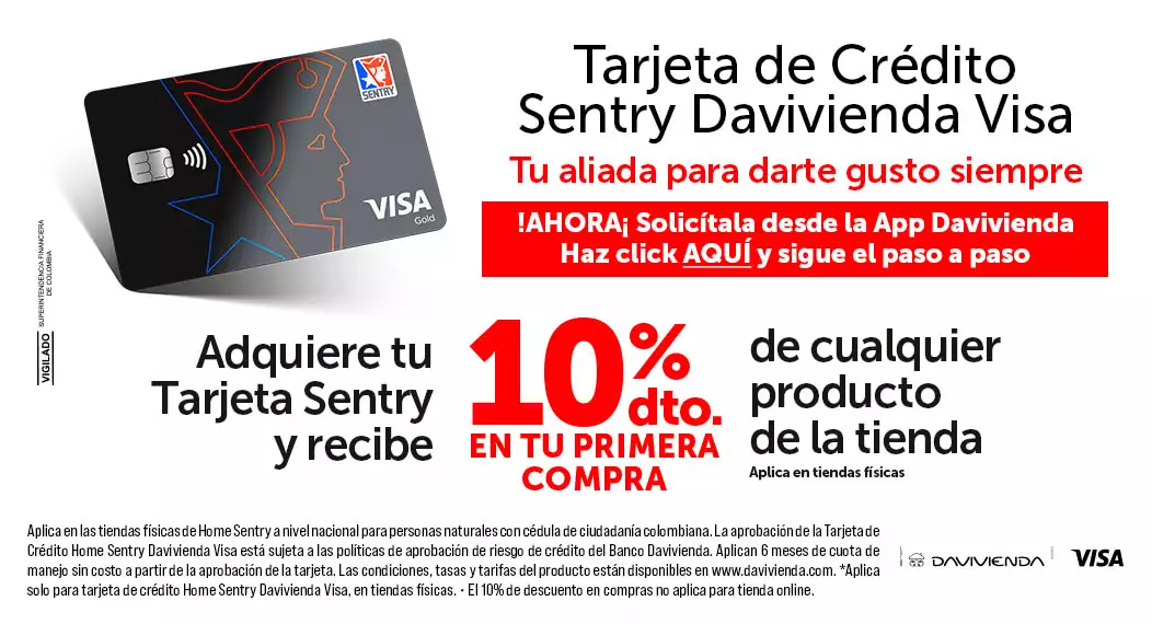 tarjeta davivienda sentry