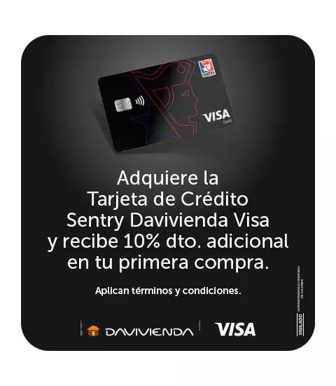 adquiere la tarjeta Sentry Davivienda
