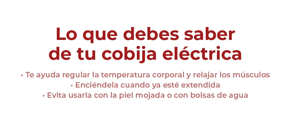 lo que debes saber de tu cobija eléctica