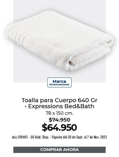 toalla para cuerpo 640gr