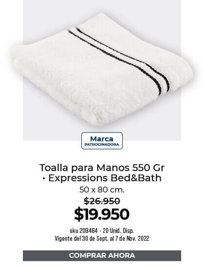 Toalla para manos 550gr