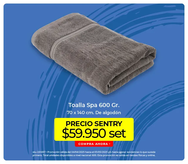 Toalla spa 600 Gr