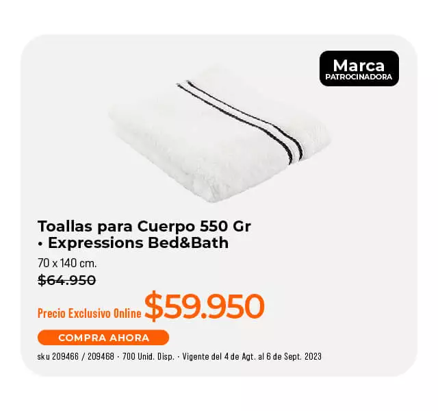 toallas para cuerpo 550gr