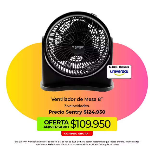 ventilador de mesa 8pulgadas