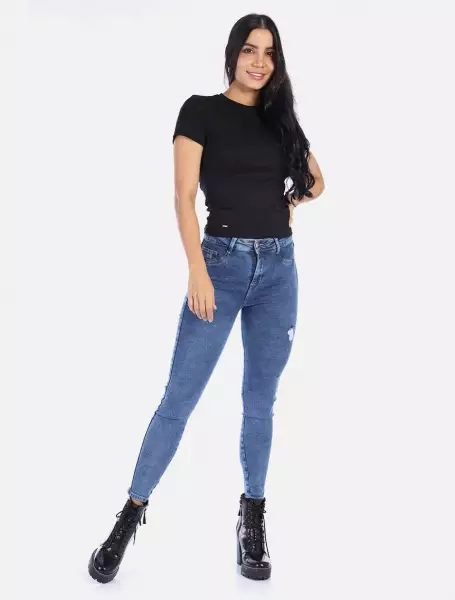 Skinny Jean de mujer tiro alto