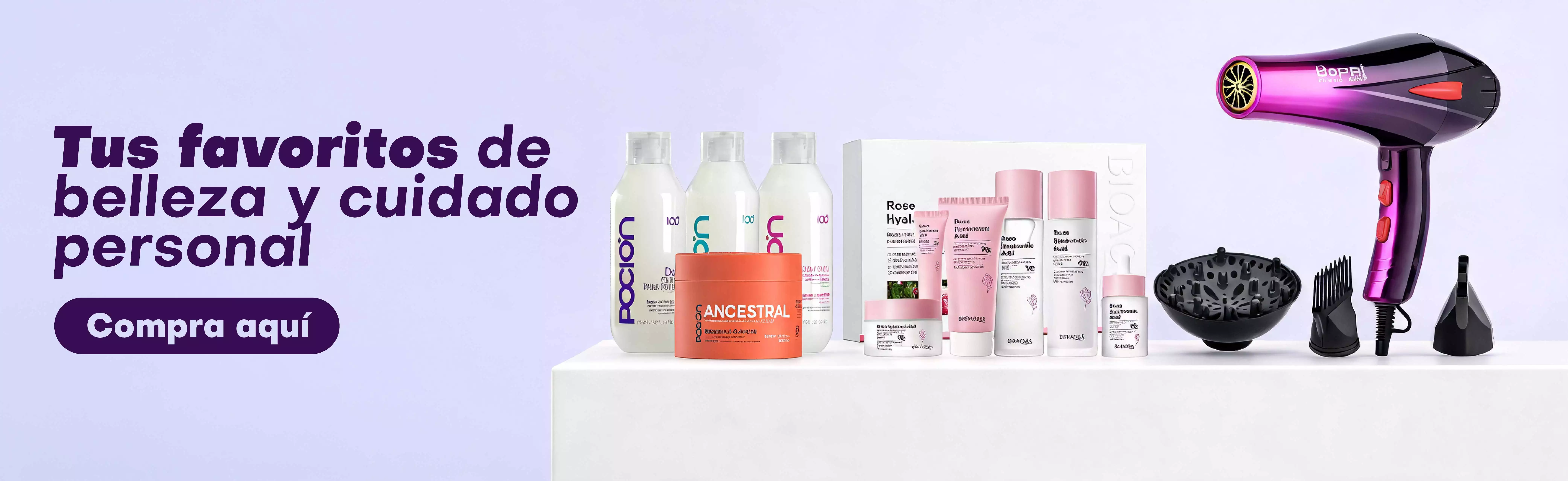 Categoría de belleza y cuidado personal con productos para e